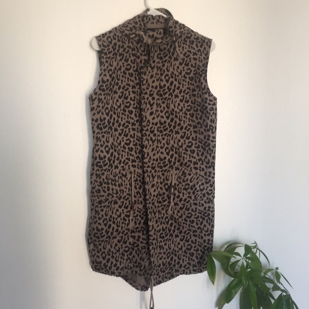 Leopard print tunic / jacket outwear size XS